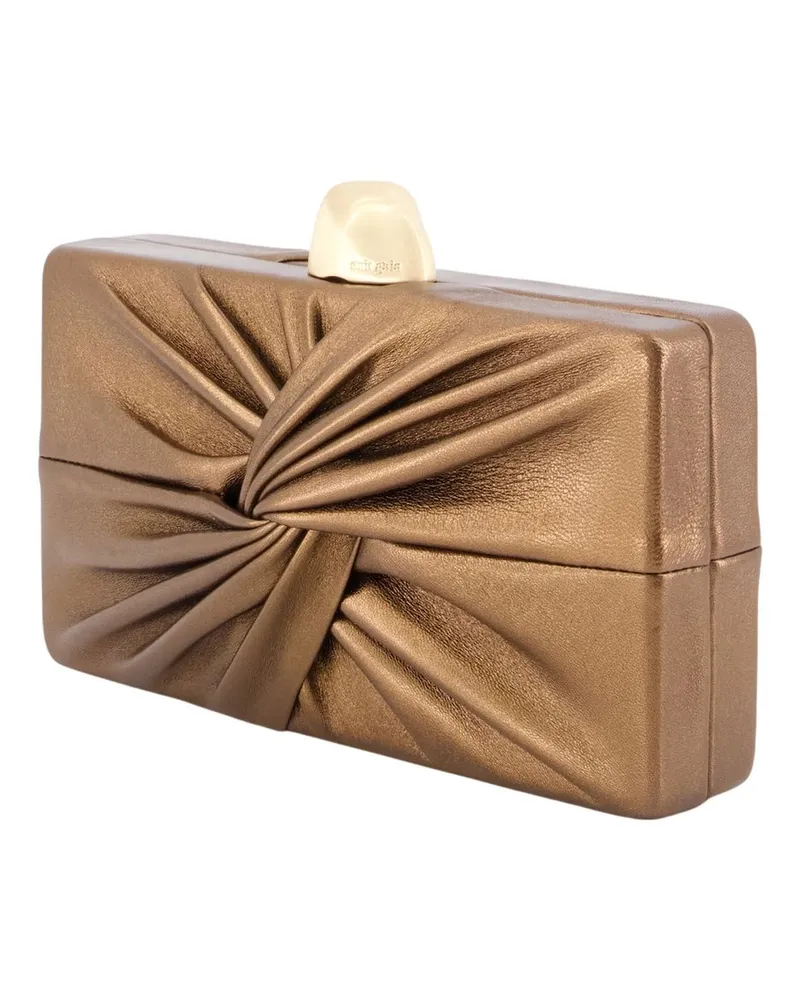 Cult Gaia Women's Lisse Clutch -  Leather Brown Calfskin Bags Clutches Brown