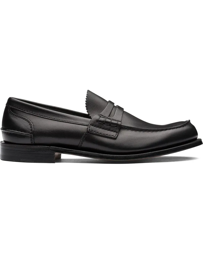 Church's Men's Loafers Pembrey Black Calf Leather Black