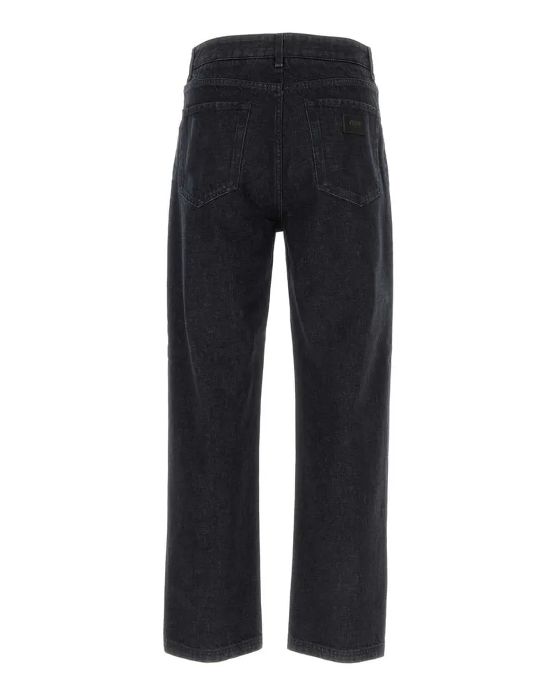 Fendi Men's Black Denim Jeans Indigo Exterior: Cotton Black