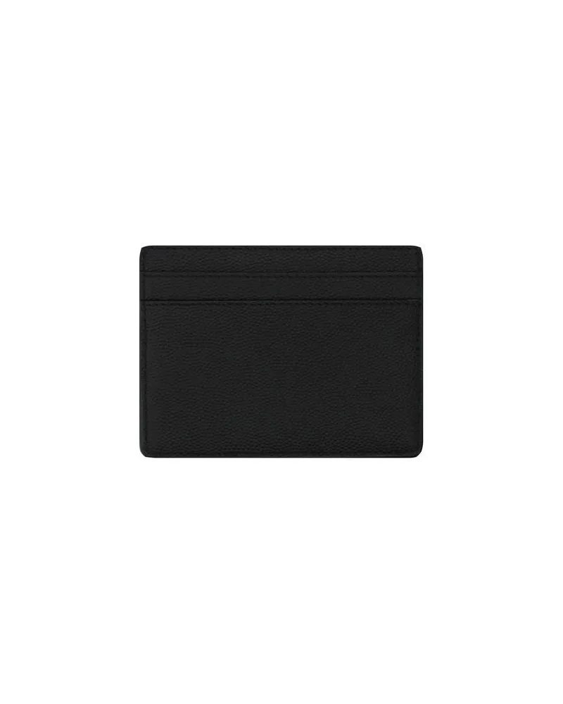 Saint Laurent Men's Black Calf Leather Bos Taurus Wallet Black