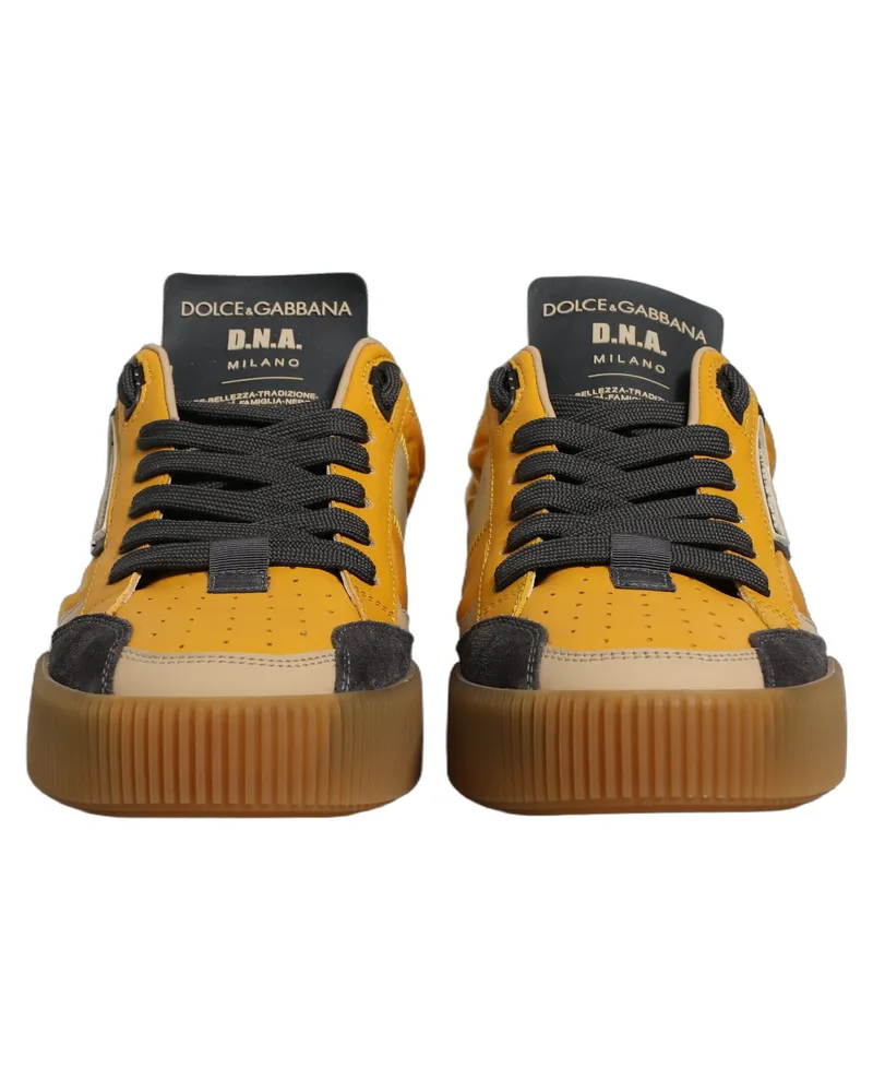 Dolce & Gabbana Multicolor Miami Low Top Men Sneakers Shoes Cotton Nylon Viscose Calf Multicolor