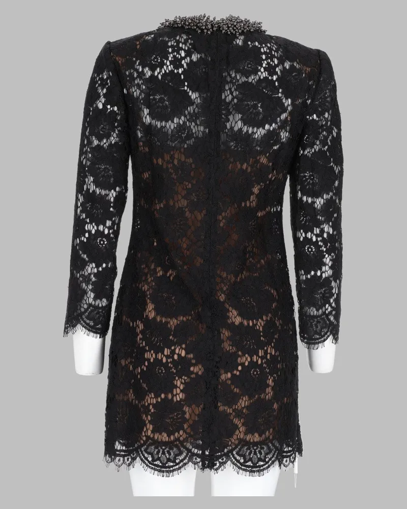 Self-Portrait Lace Dress — Black Black