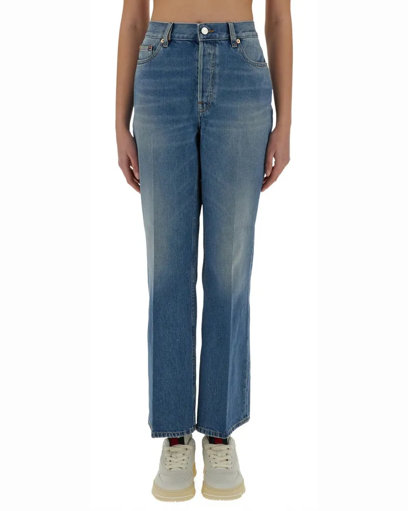Gucci Pure Cotton Denim Jeans — Blue Blue