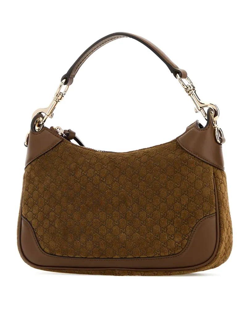 Gucci Women's With Shoulder Bag Brown Suede Brown