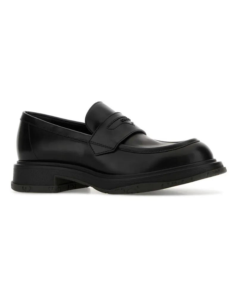 Gucci Men's Black Leather Loafers Blackblackblack Calf Skin Mocassini Black