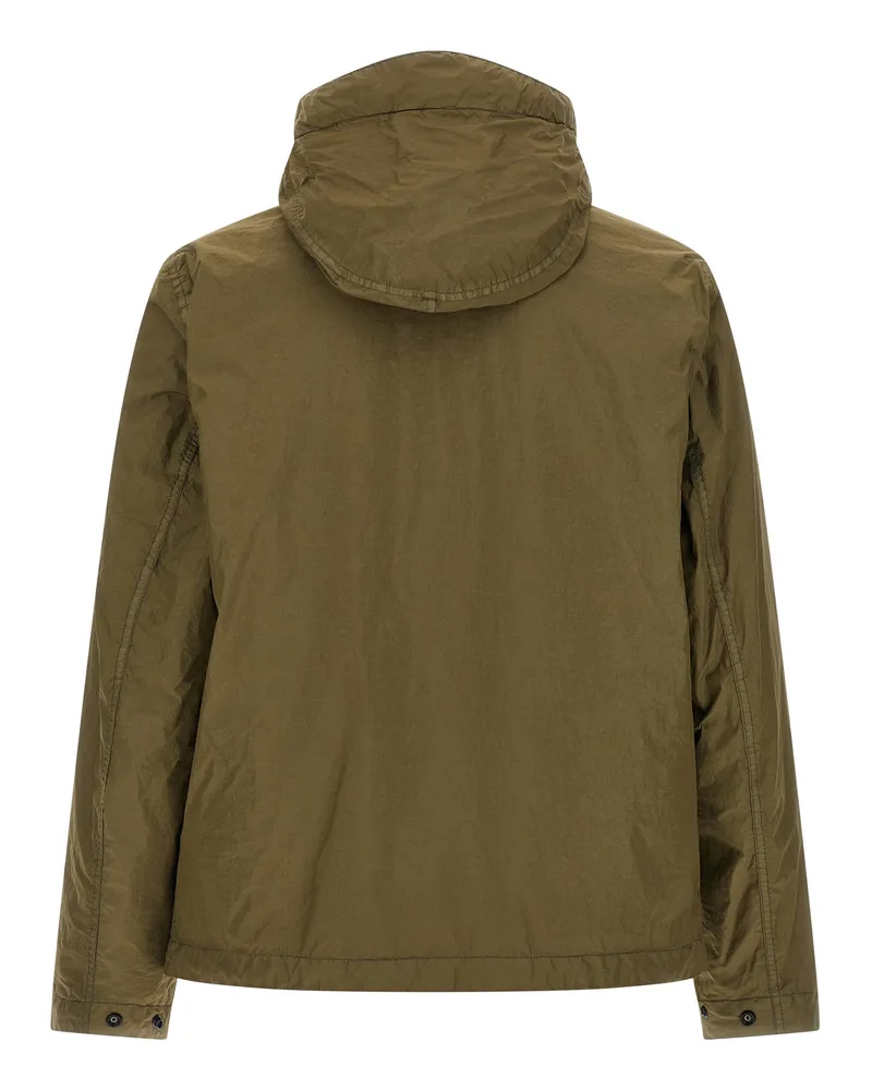 Stone Island Men's Bicolor Polyamide Shell Jacket Clothing Green