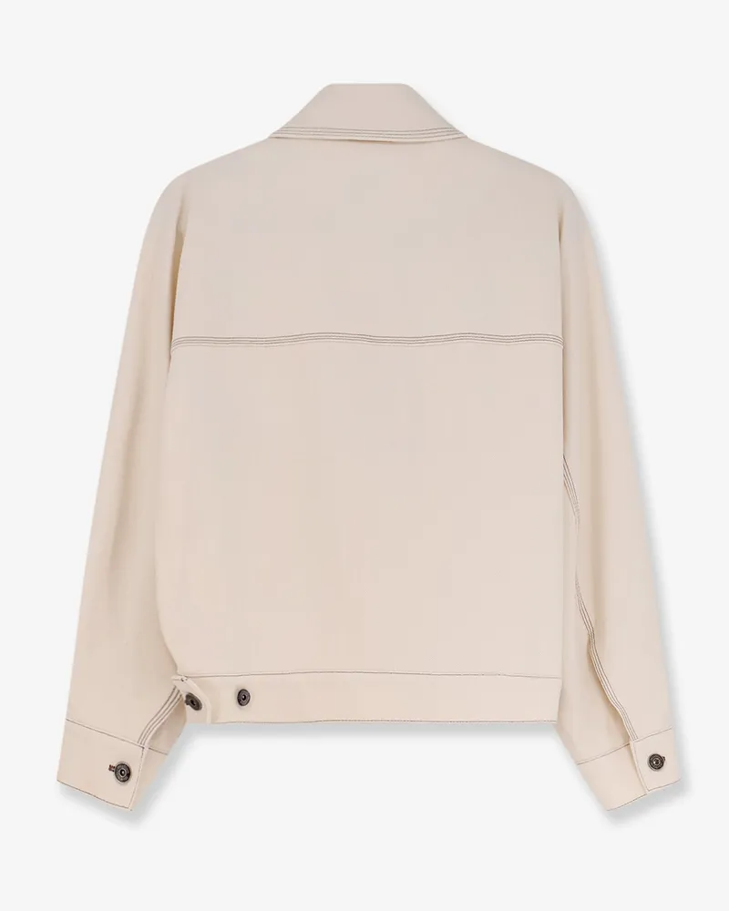 Max Mara Women's Jersey Jacket Mxpnettare White Cotton White