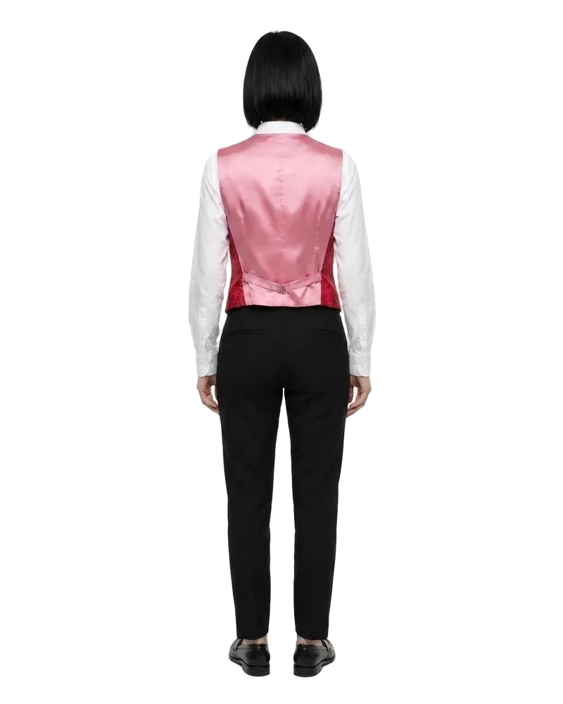 Dolce & Gabbana Women's Multicolor Elastane Waistcoat Clothing Red