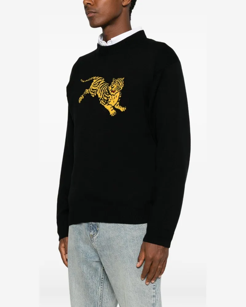 Kenzo Tiger Intarsia Sweater — Black Black