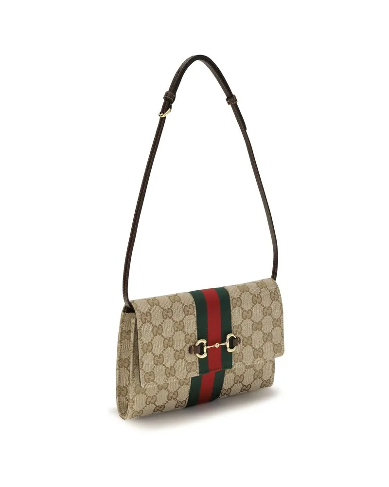 Gucci Women's Brown Polyester Wallet Beige