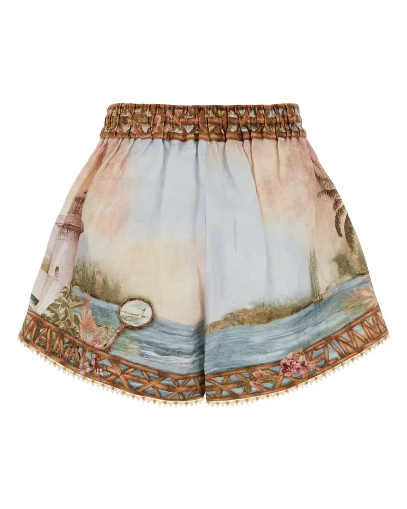 Zimmermann Mahon Bermuda Shorts — Blue Blue
