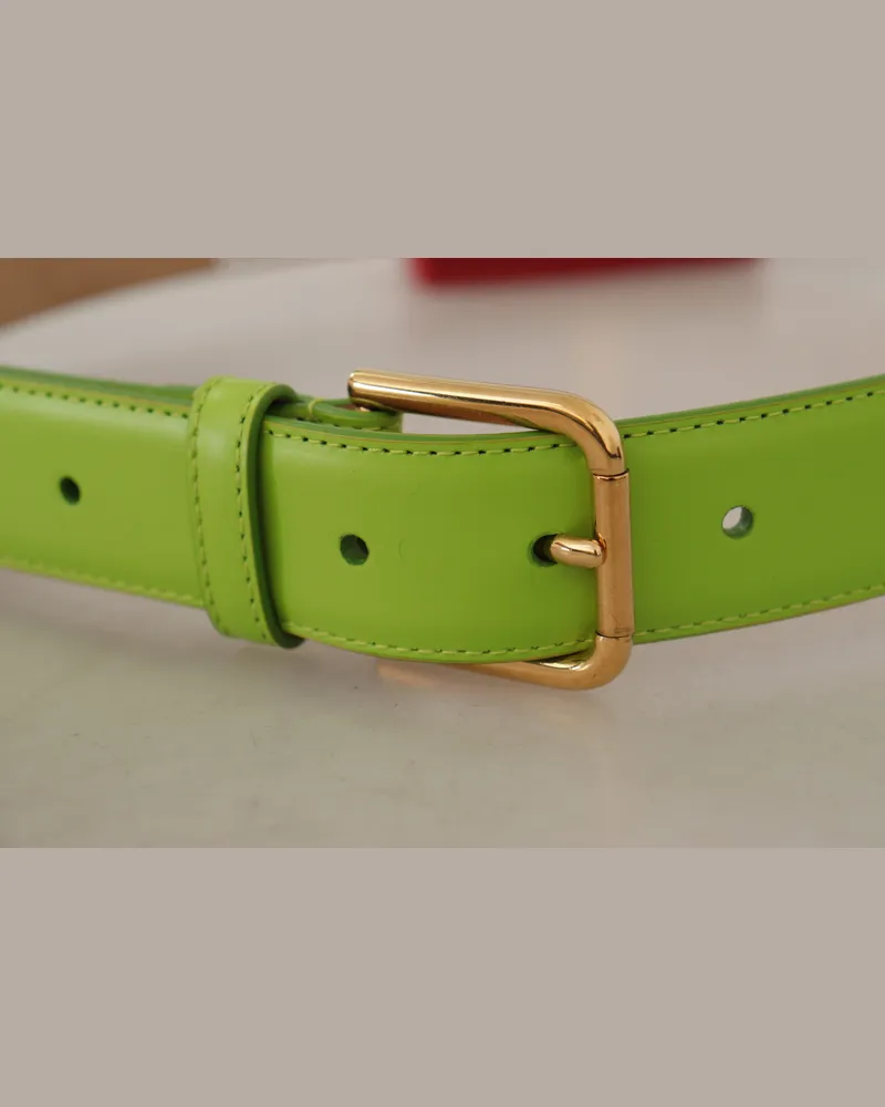 Dolce & Gabbana Women's Green Leather Devotion Heart Micro Bag Headphones Belt Green
