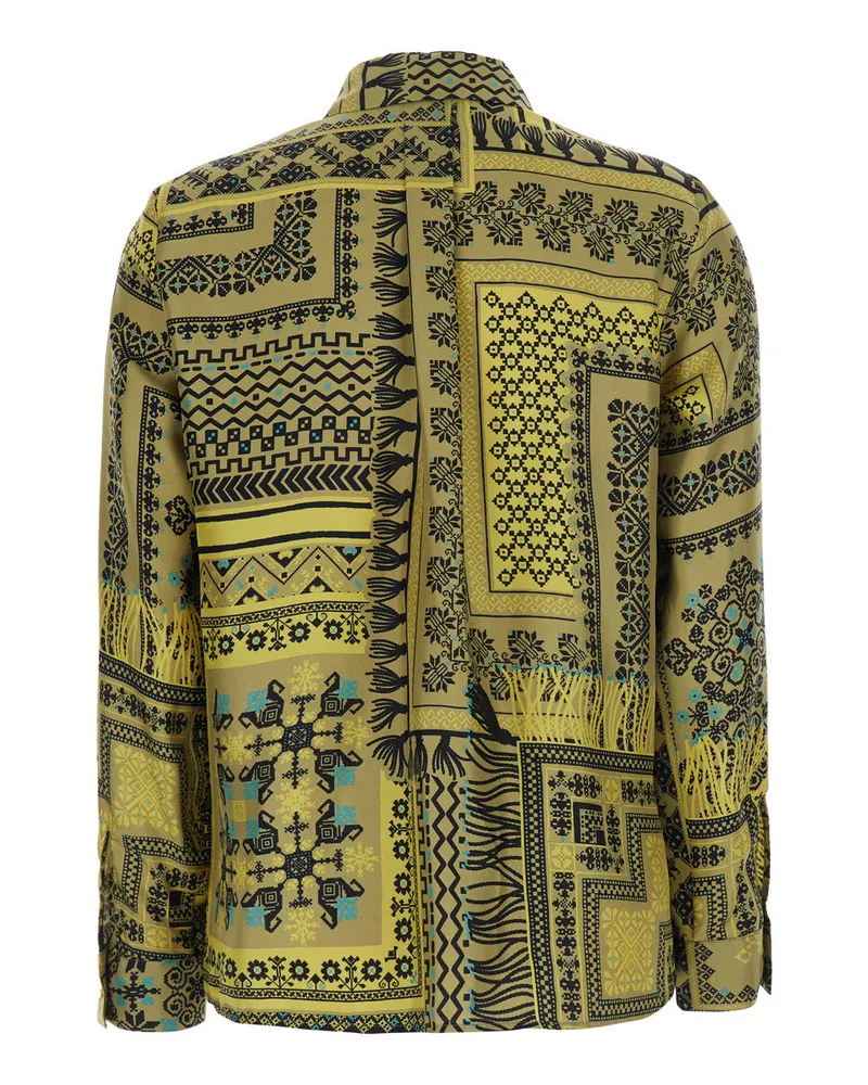 Momoni Women's Shirt, Yellow Silk Blouses Yellow