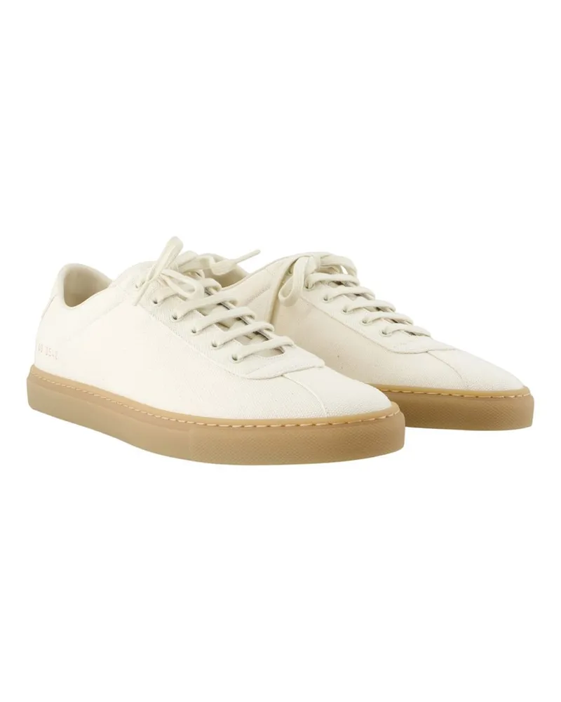 Common Projects Men's Tennis Sneakers Canvas Beige Shoes Beige