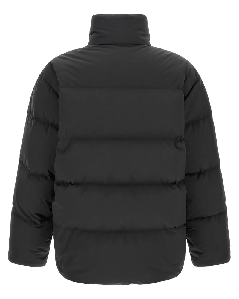 Saint Laurent High Neck Quilted Down Jacket — Black Black