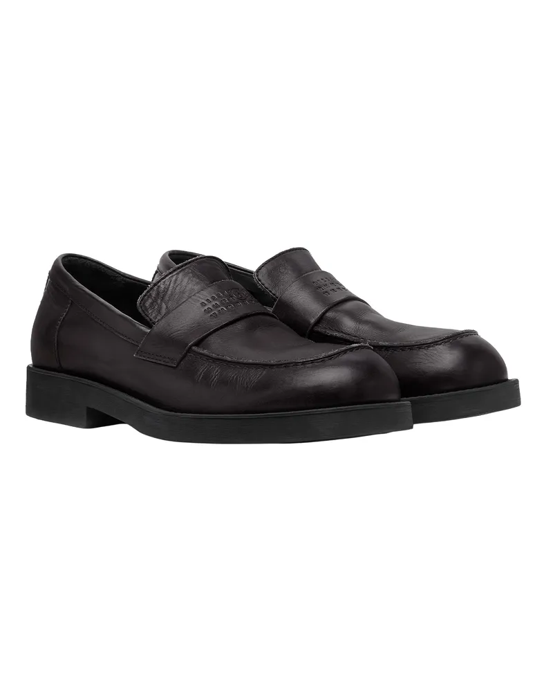 Maison Margiela Mens Biker Moccasins Black Shoe Black
