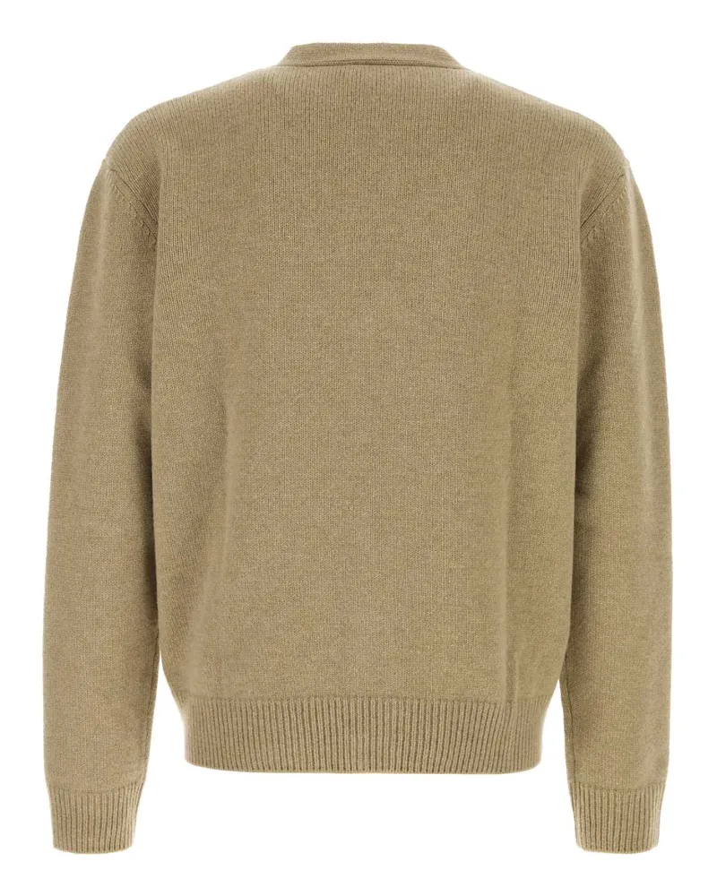 A.P.C. Beigechine Exterior: Wool Maglieria Sweater Beige
