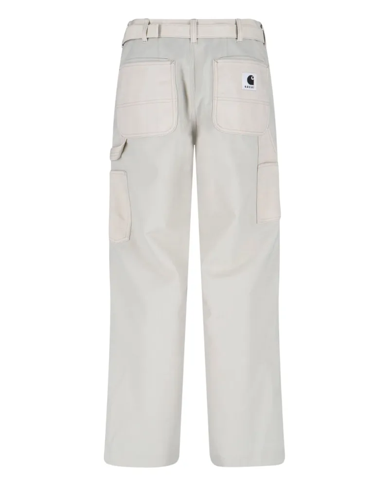 Sacai Men's Trousers White Polyester White