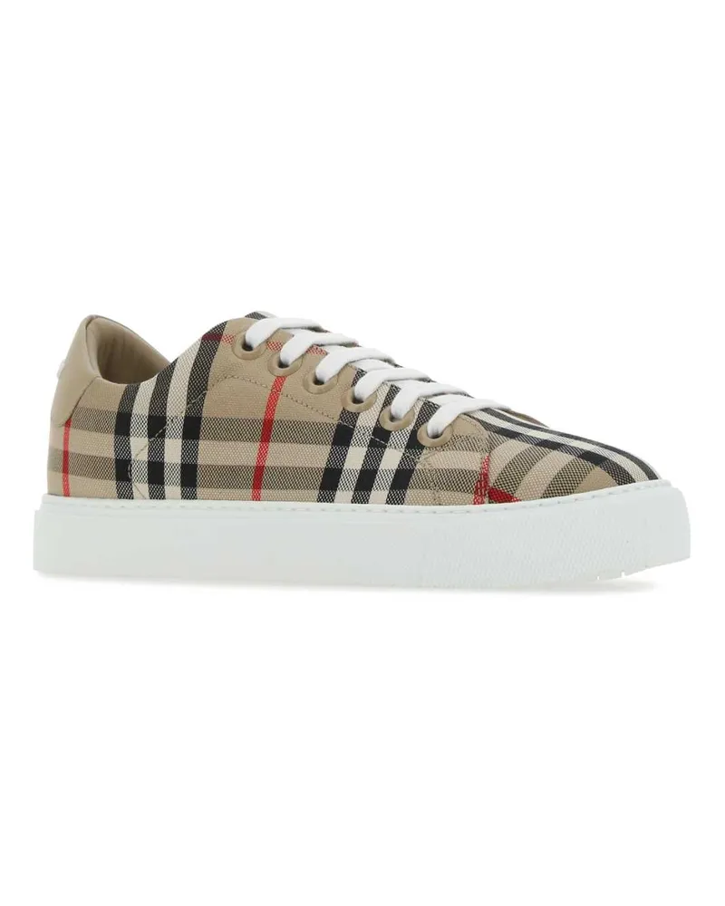 Burberry Women's Embroidered Canvas Sneakers A7026 Beige