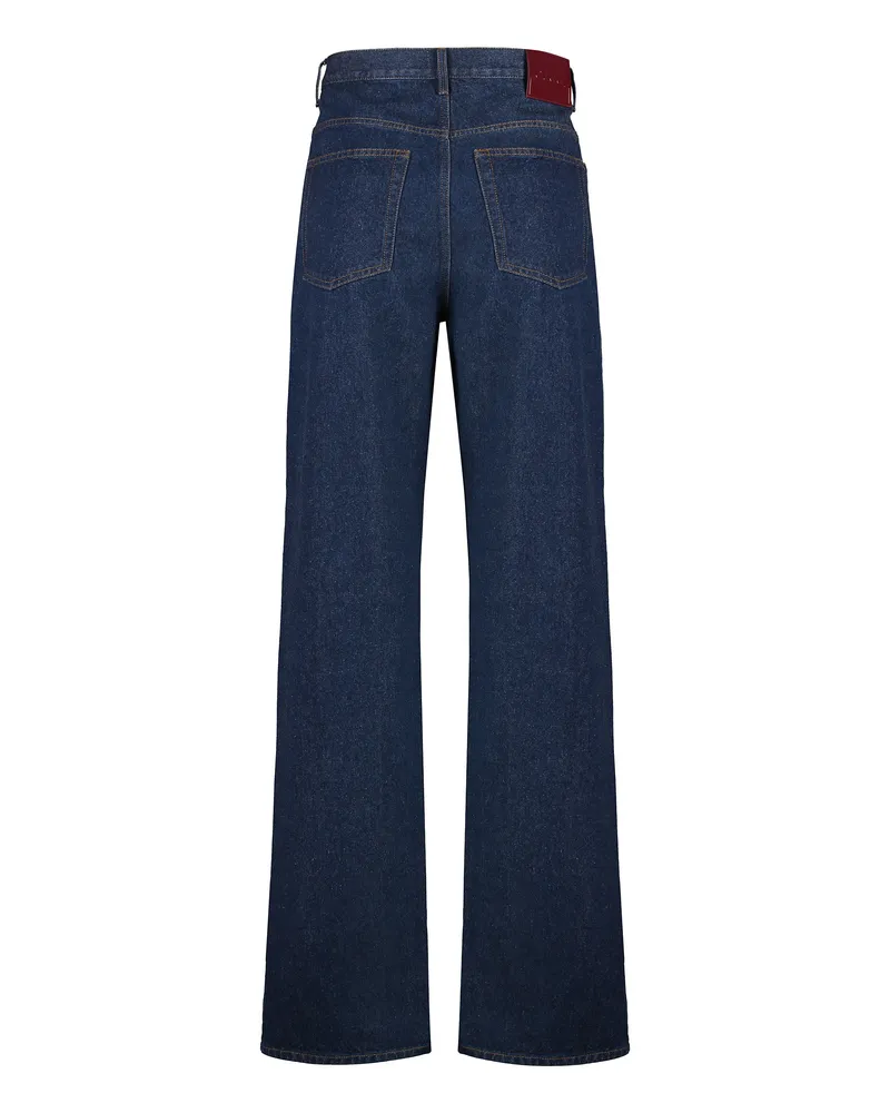 Gucci Men's Wide-Leg Jeans Denim Cotton Regular & Straight-Leg Blue