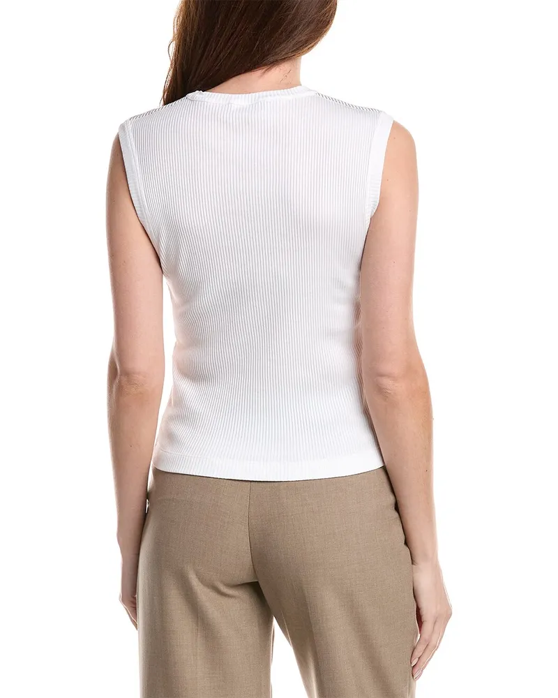 Brunello Cucinelli Ribbed Cotton Tank Top — White White