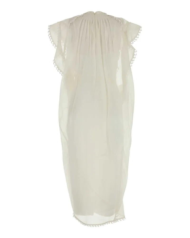 Zimmermann Women White Linen Blend Balance Dress Ivory Abiti White