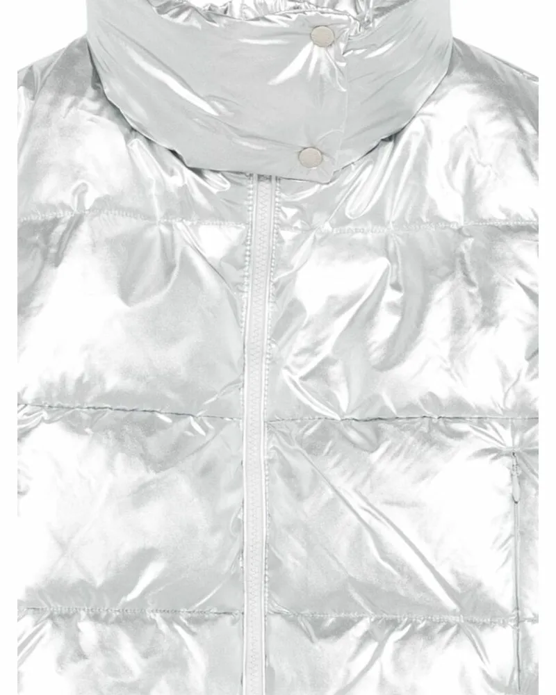 Save The Duck Silver Polyester Raincoat — Silver Silver