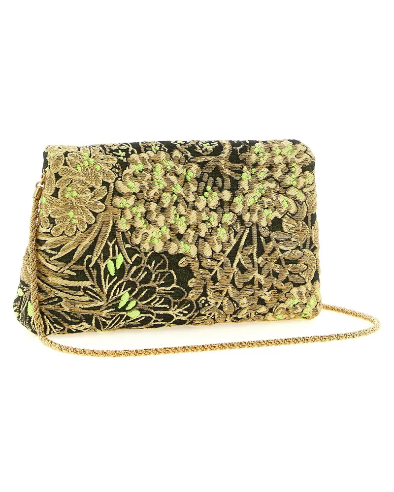 Dries van Noten Envelope Clutch — Gold Gold