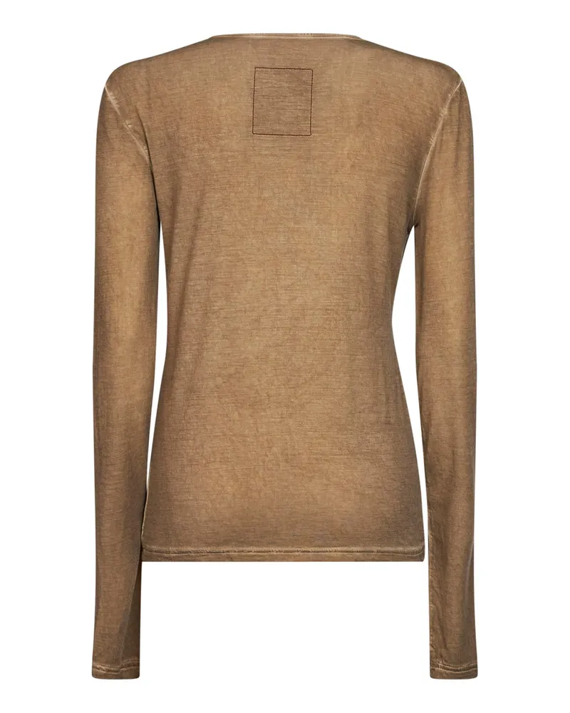 Uma Wang Twisted Jersey Modal T-Shirt — Beige Beige