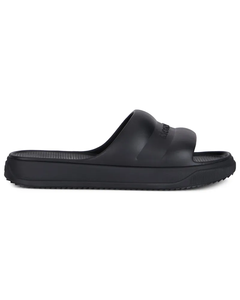 Moncler Women's Rubber Slippers Black Sandal Black