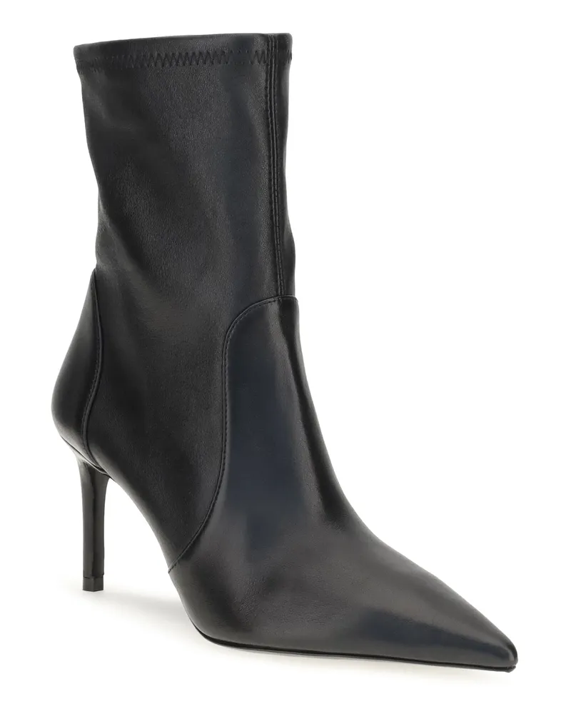 Stuart Weitzman Women's Power Ankle Boots Black Calf Leather Bos Taurus Black