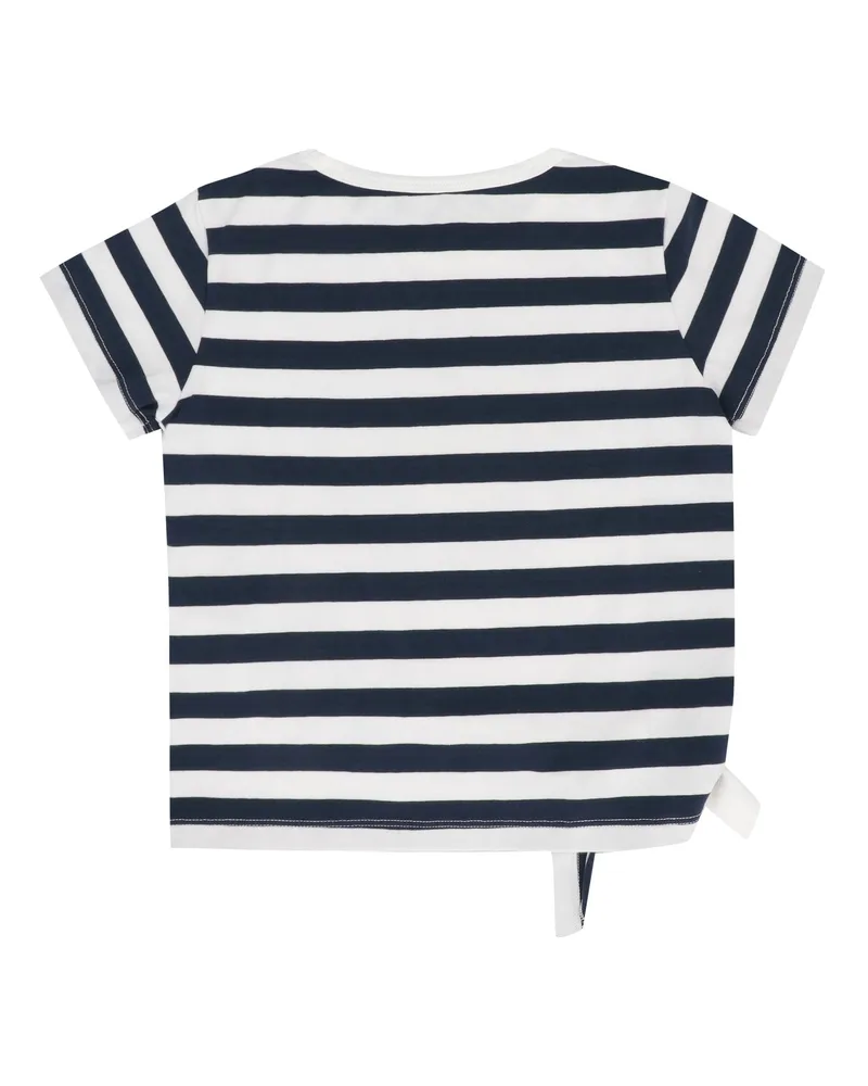 Versace Striped Cotton Polo Shirt — White White