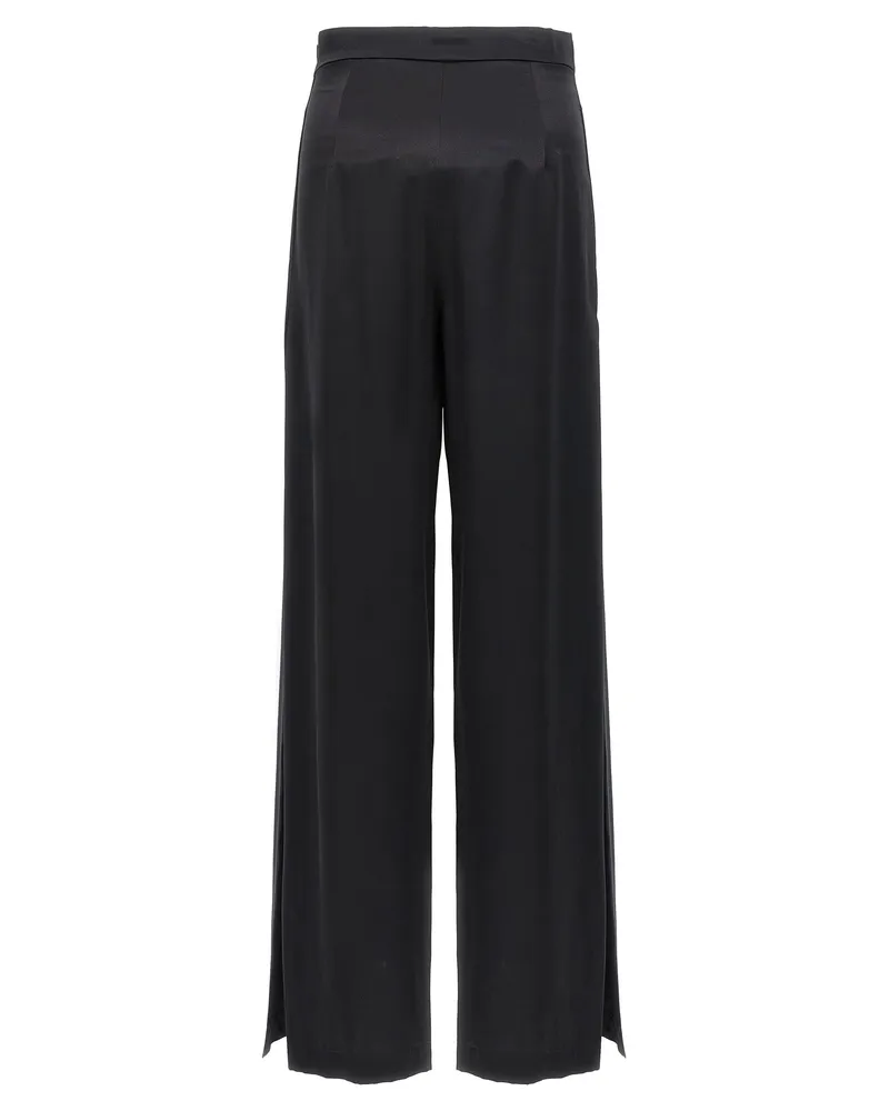 Max Mara Women's Black Silk Casual Pants Black