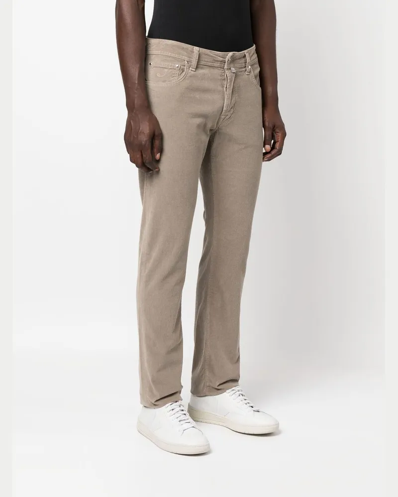 Jacob Cohën Women's Skinny-Cut Logo-Patch Trousers Aw24 M Beige