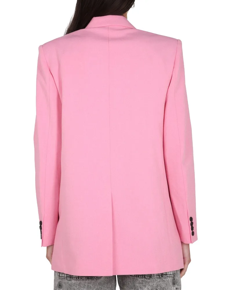 Isabel Marant Double-Breasted Viscose Blazer — Pink Pink