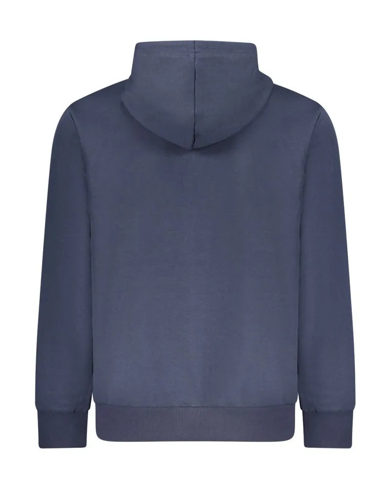 Timberland Logo-Print Cotton-Blend Hoodie — Blue Blue