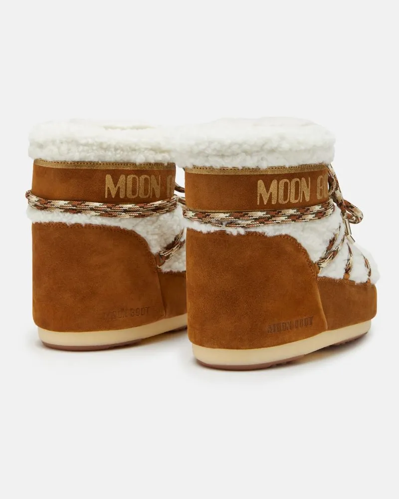 Moon Boot Shearling-Lined Boot — Camel Camel