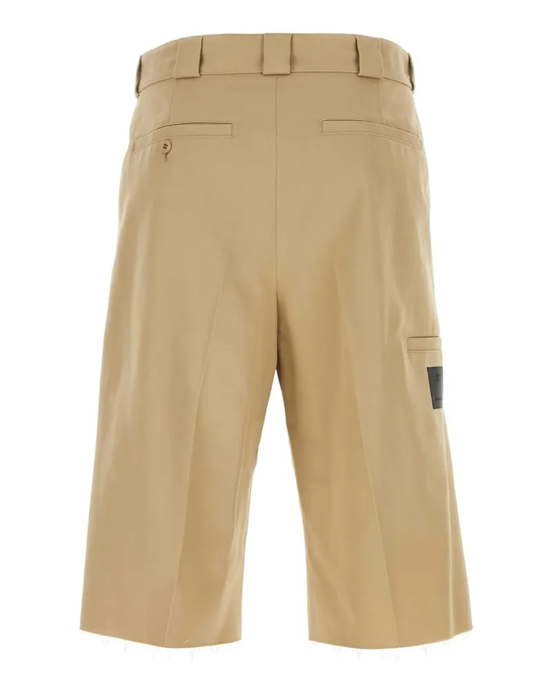 Givenchy Men's Cappuccino Polyester Blend Bermuda Shorts Beige Exterior: Cotton Beige