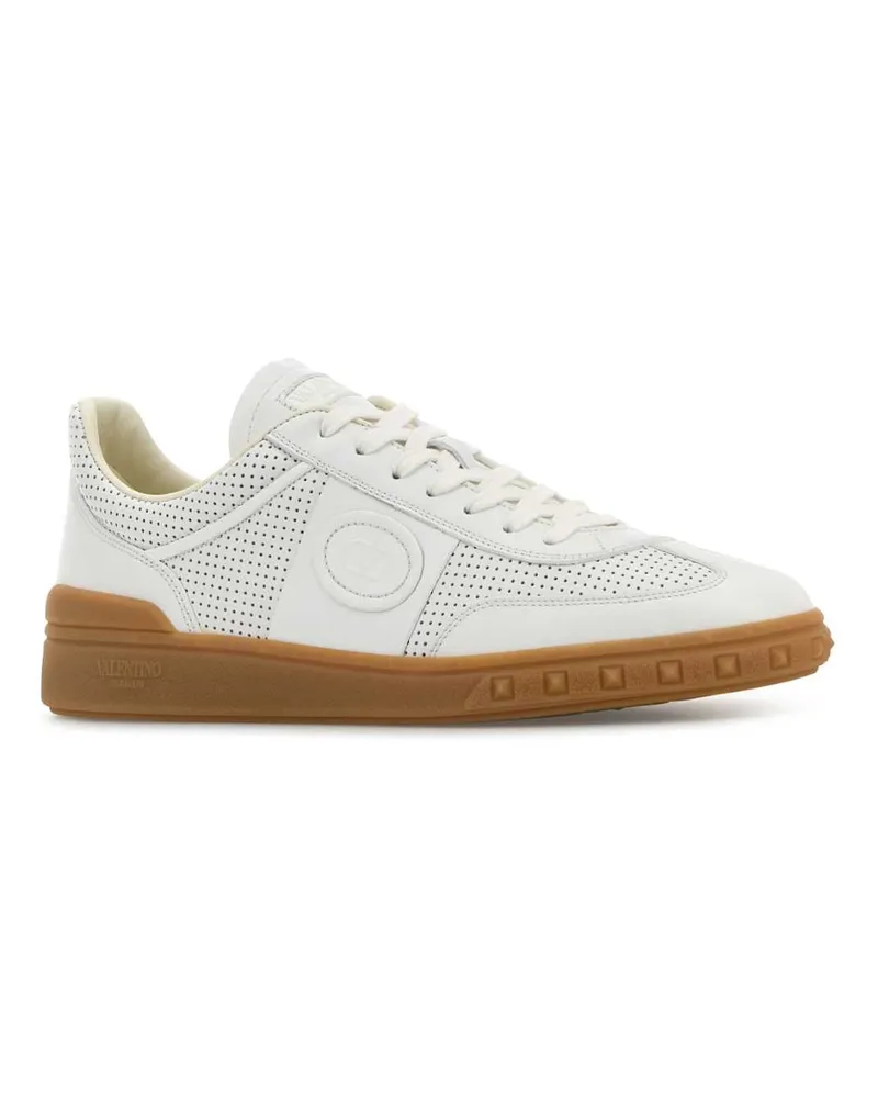 Valentino Garavani Men's Upvillage Sneaker White Calf Leather White