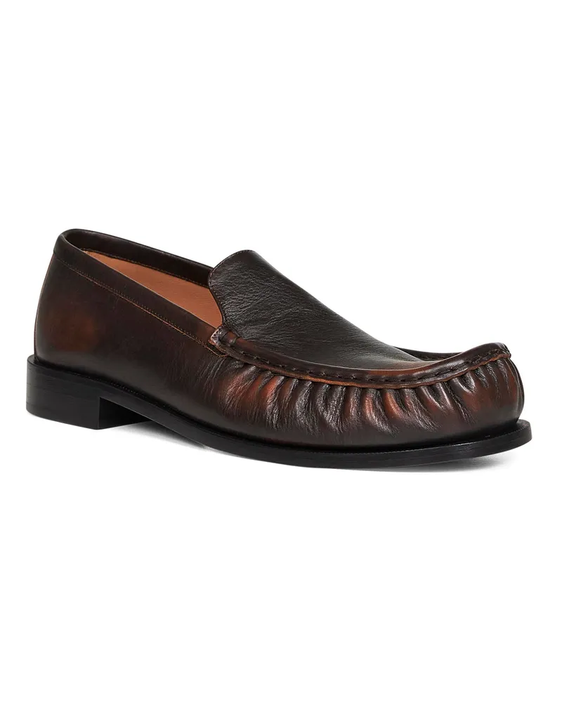 Dries van Noten Men's Loafers — Tan Calf Leather Brown Brown