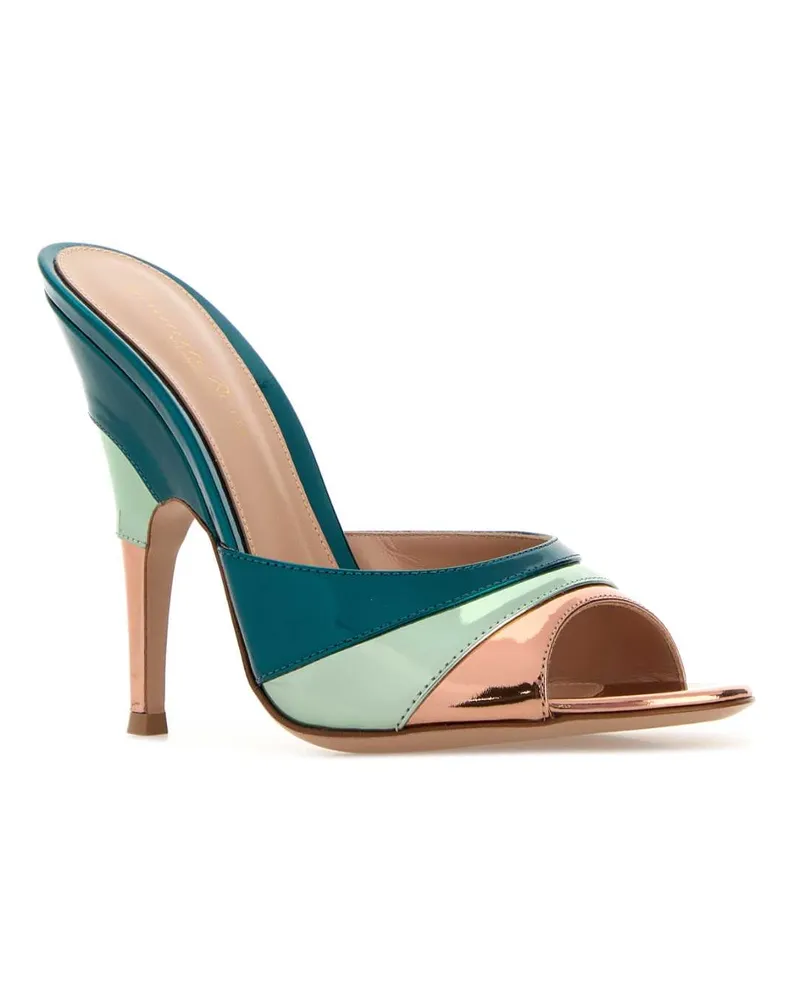 Gianvito Rossi Women's Multicolor Leather Marea Mules Rosegoldaloeteal Sandali Sandal Multicolor