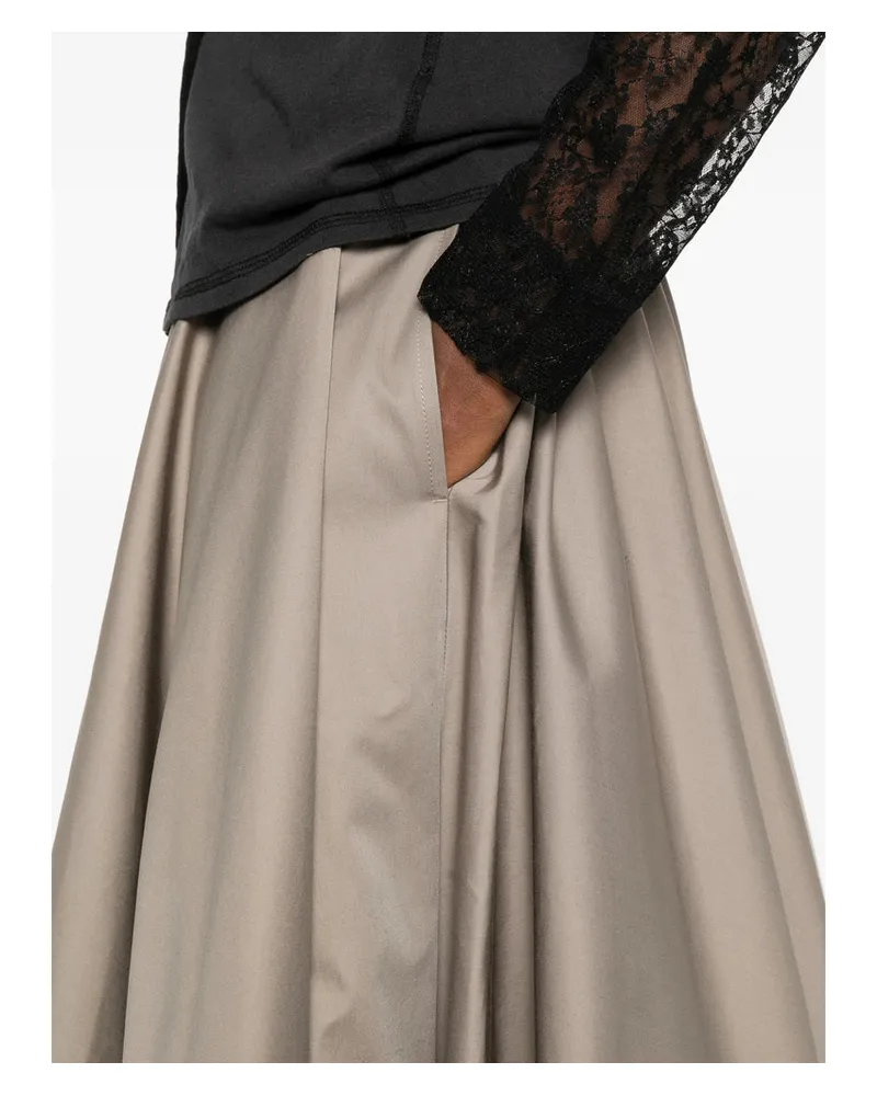 Balenciaga Women's Bubble Hem Skirt Beige Cotton Neutrals Full Beige