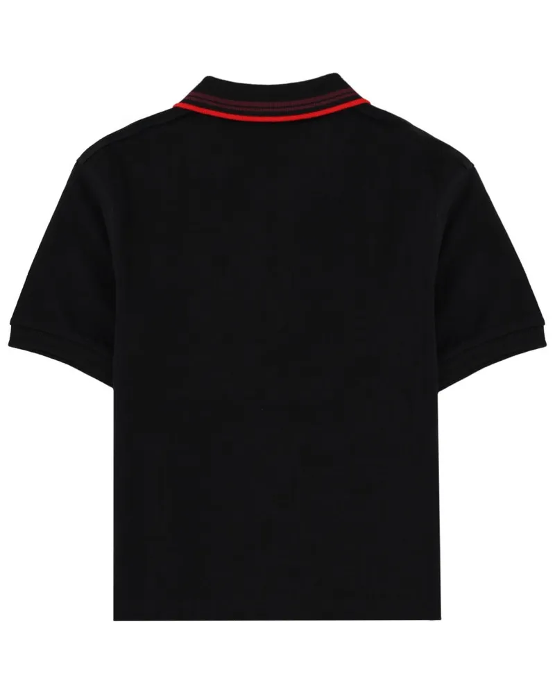 Vivienne Westwood Cropped Cotton Polo — Black Black