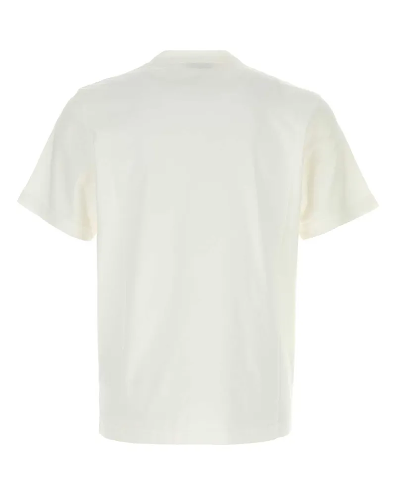 AUTRY Men's White Cotton T-Shirt Cottonalabaster Exterior Exterior: T-shirts And Polos White