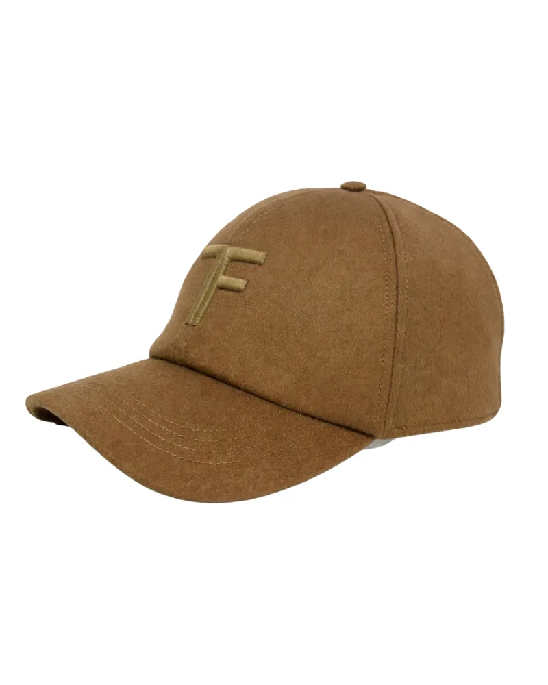 Tom Ford Men's Baseball Cap Honey Brown Cashmere Hat Brown