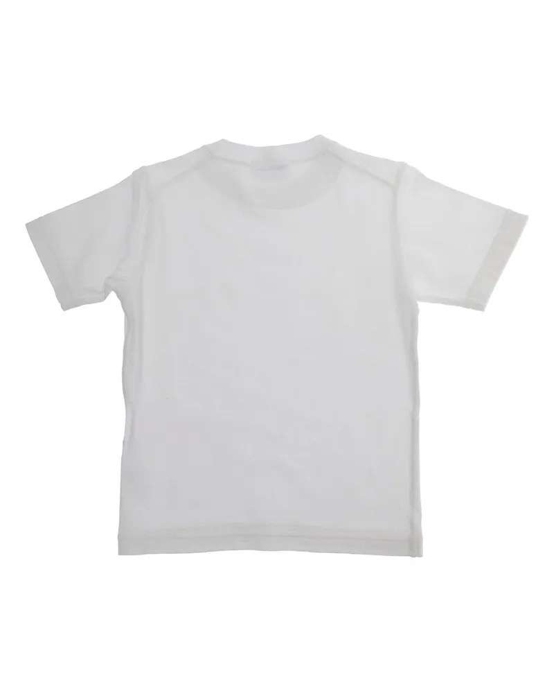 Stone Island Logo-Patch Cotton T-Shirt — White White