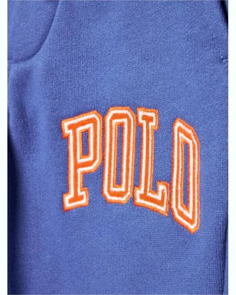 Ralph Lauren Logo-Embroidered Cotton-Blend Trousers — Blue Blue