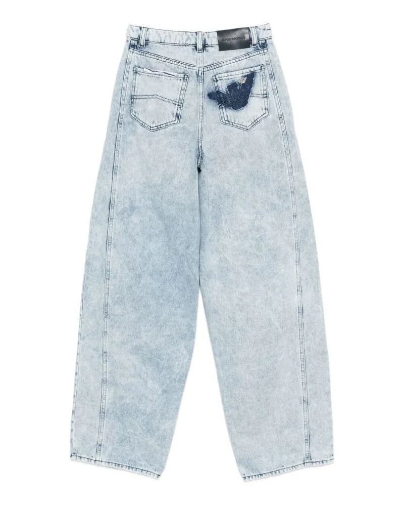 Emporio Armani Acid-Wash Denim Jeans — Blue Blue