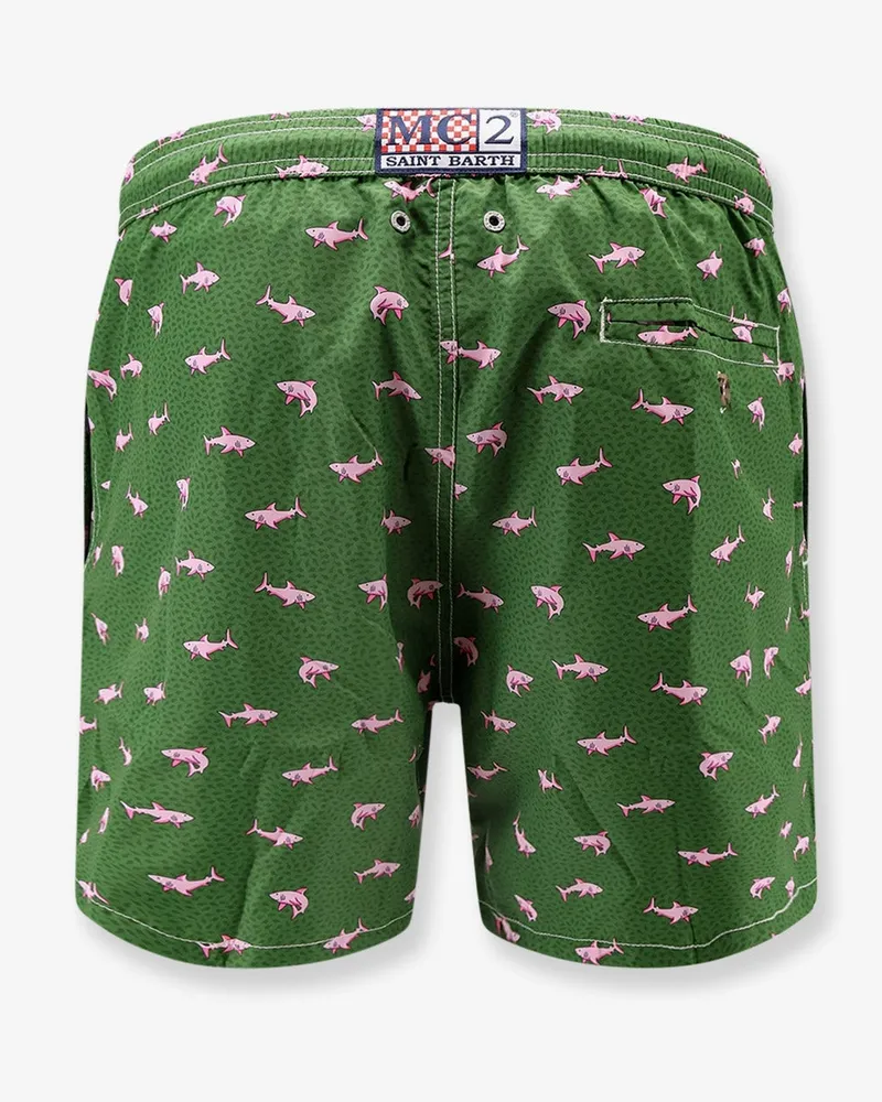 MC2 Saint Barth Men's Swim Trunks Recycled Polyester Green Shorts Green