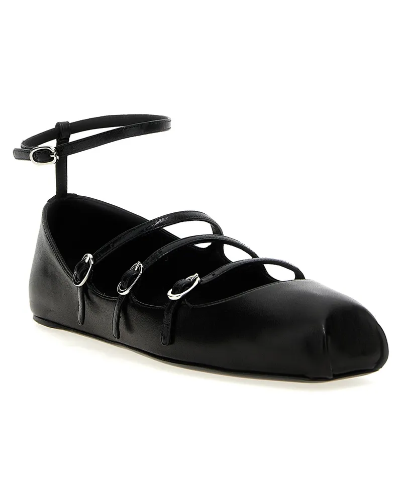 Alexander McQueen Women's Black Calfskin Ballet Flats Black